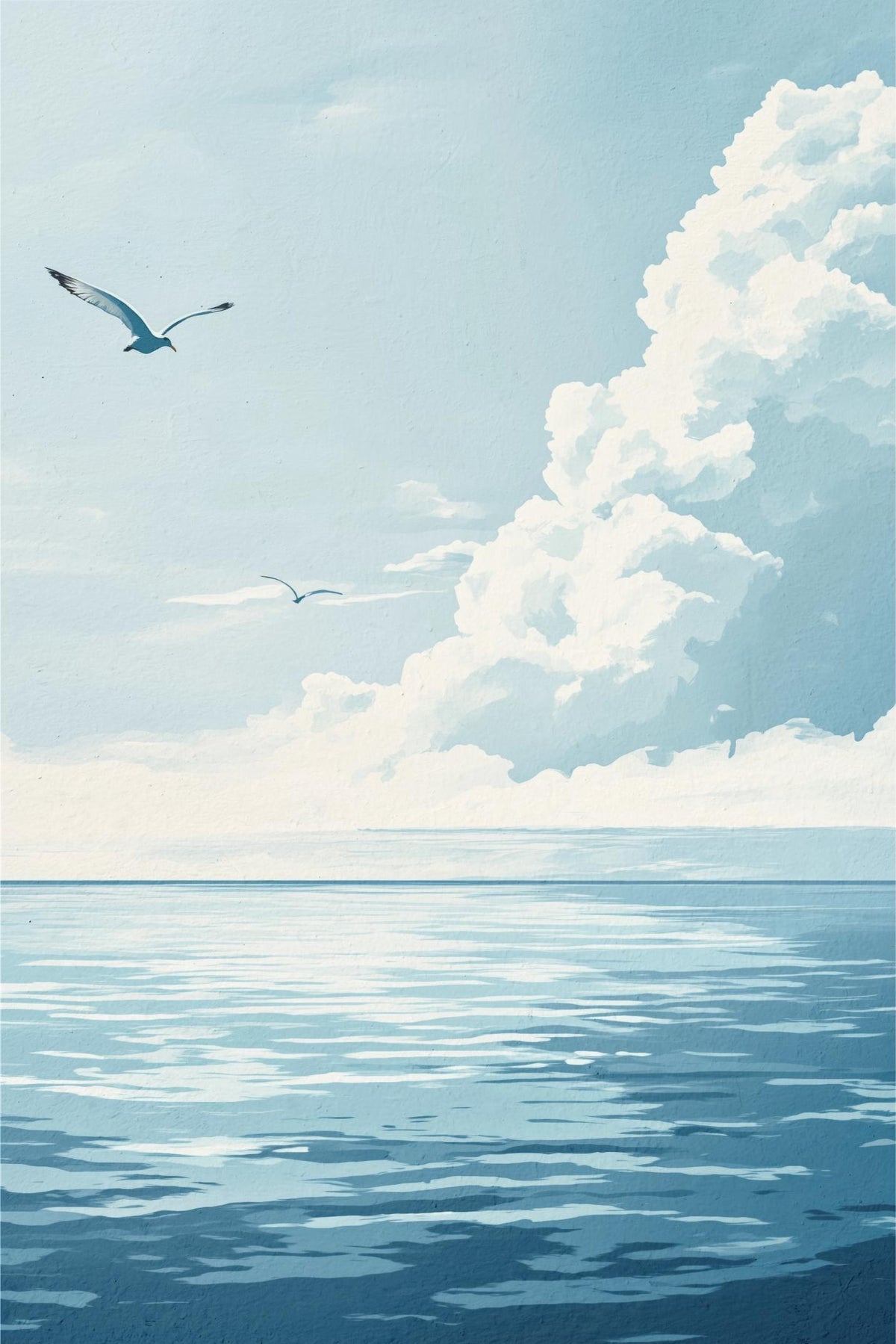 Gull and Ocean Sky