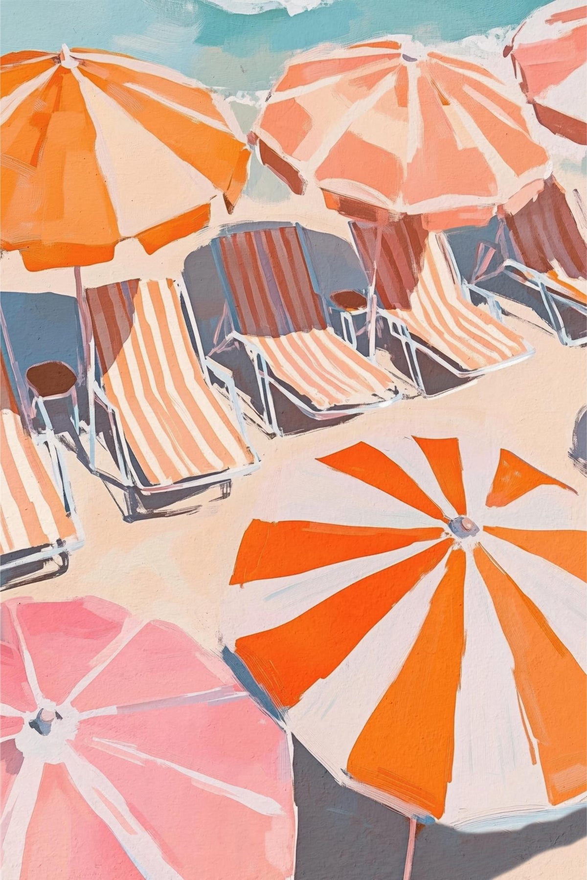 Beach Umbrellas from Above