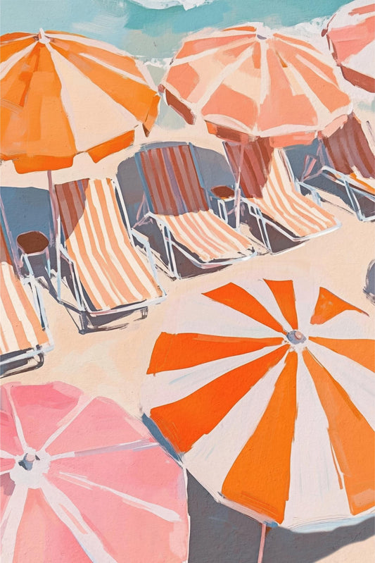 Beach Umbrellas from Above
