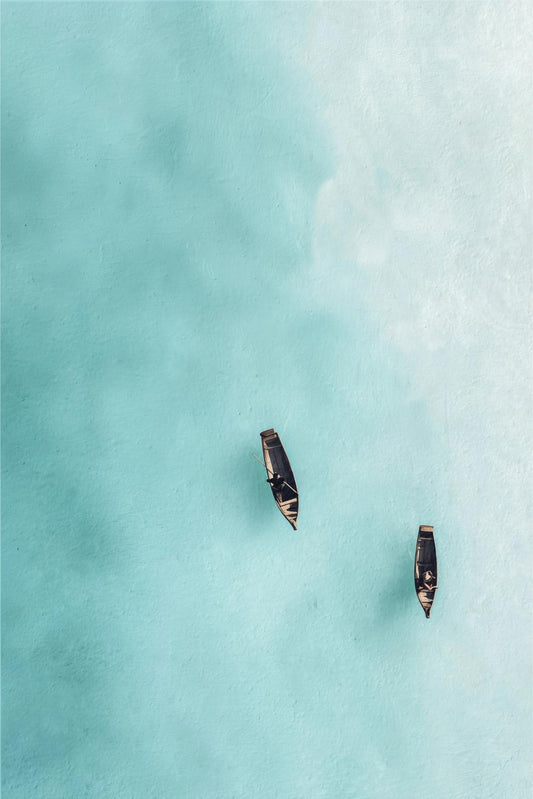 Boats on Turquoise Sea