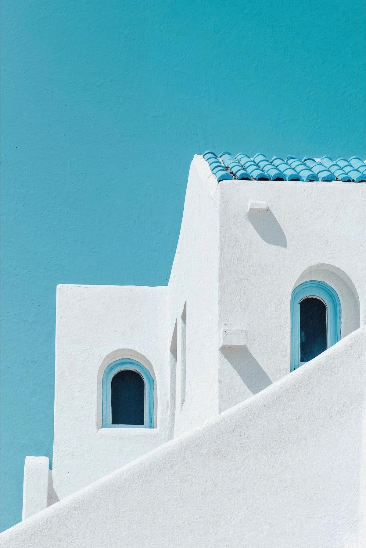 Whitewashed Arch and Blue Sky