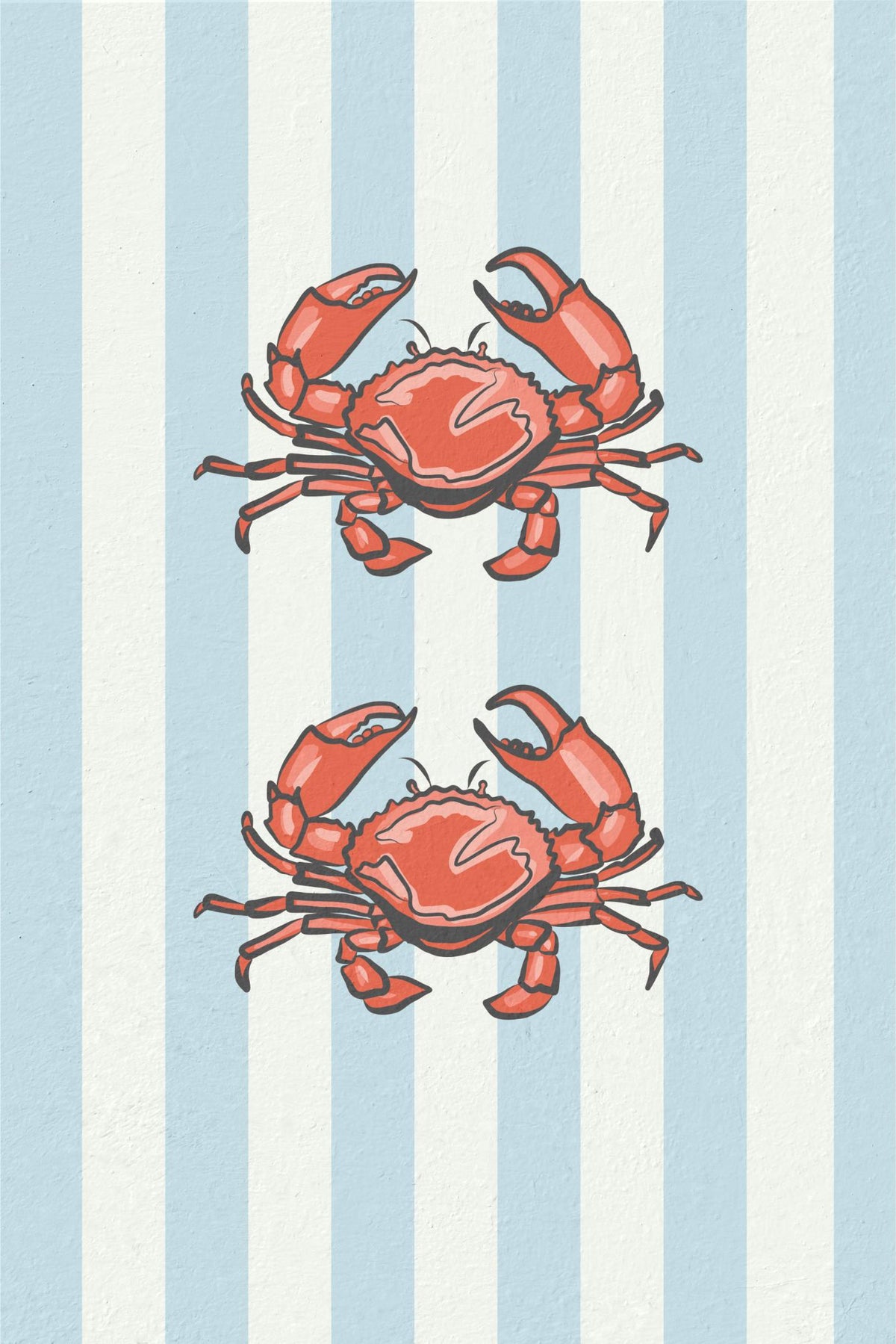 Crabs on Blue Stripes