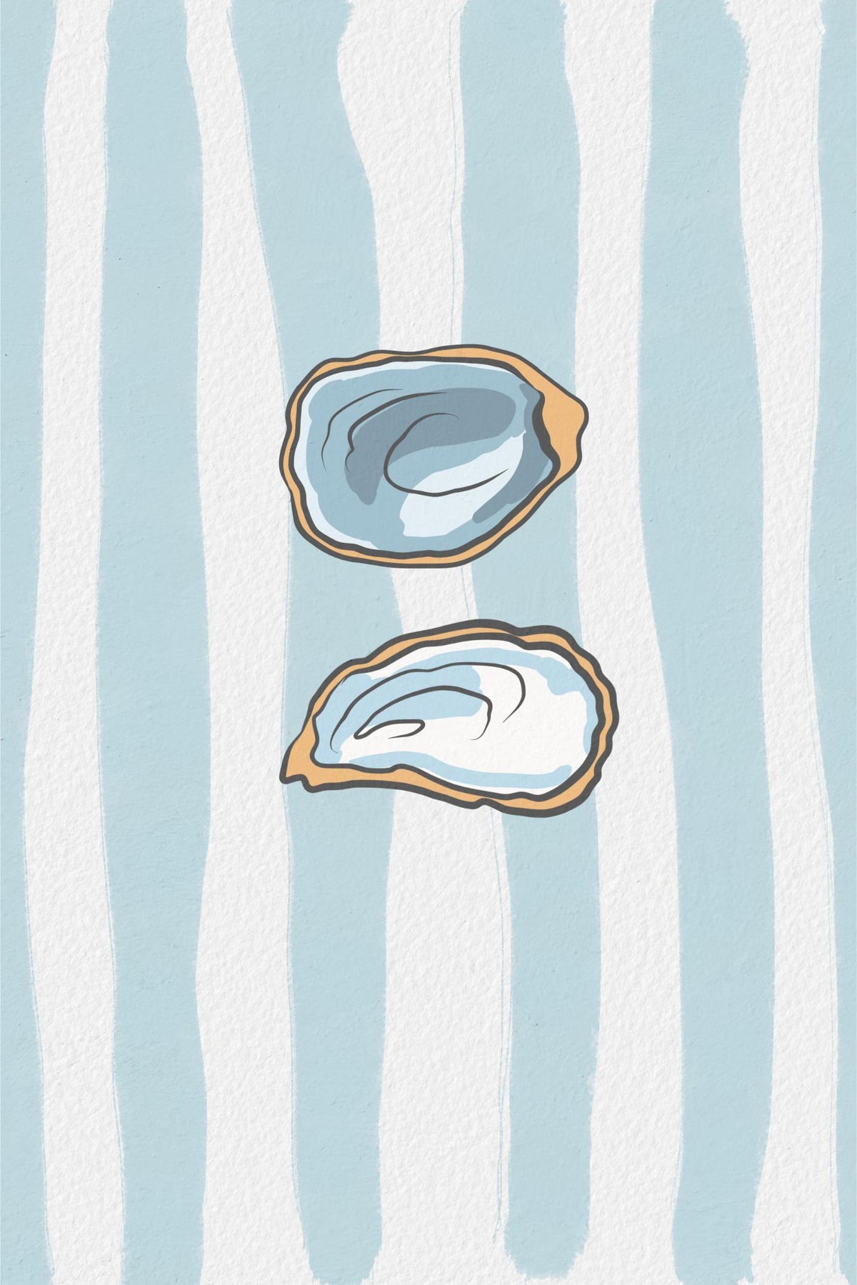 Oyster Shells on Stripes