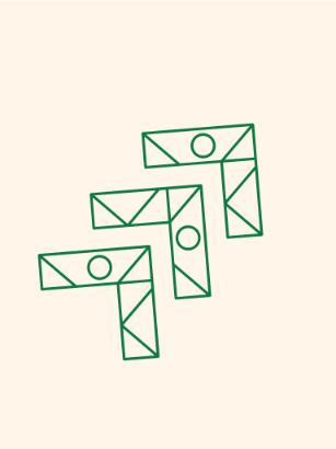 Emerald Geometric Blocks