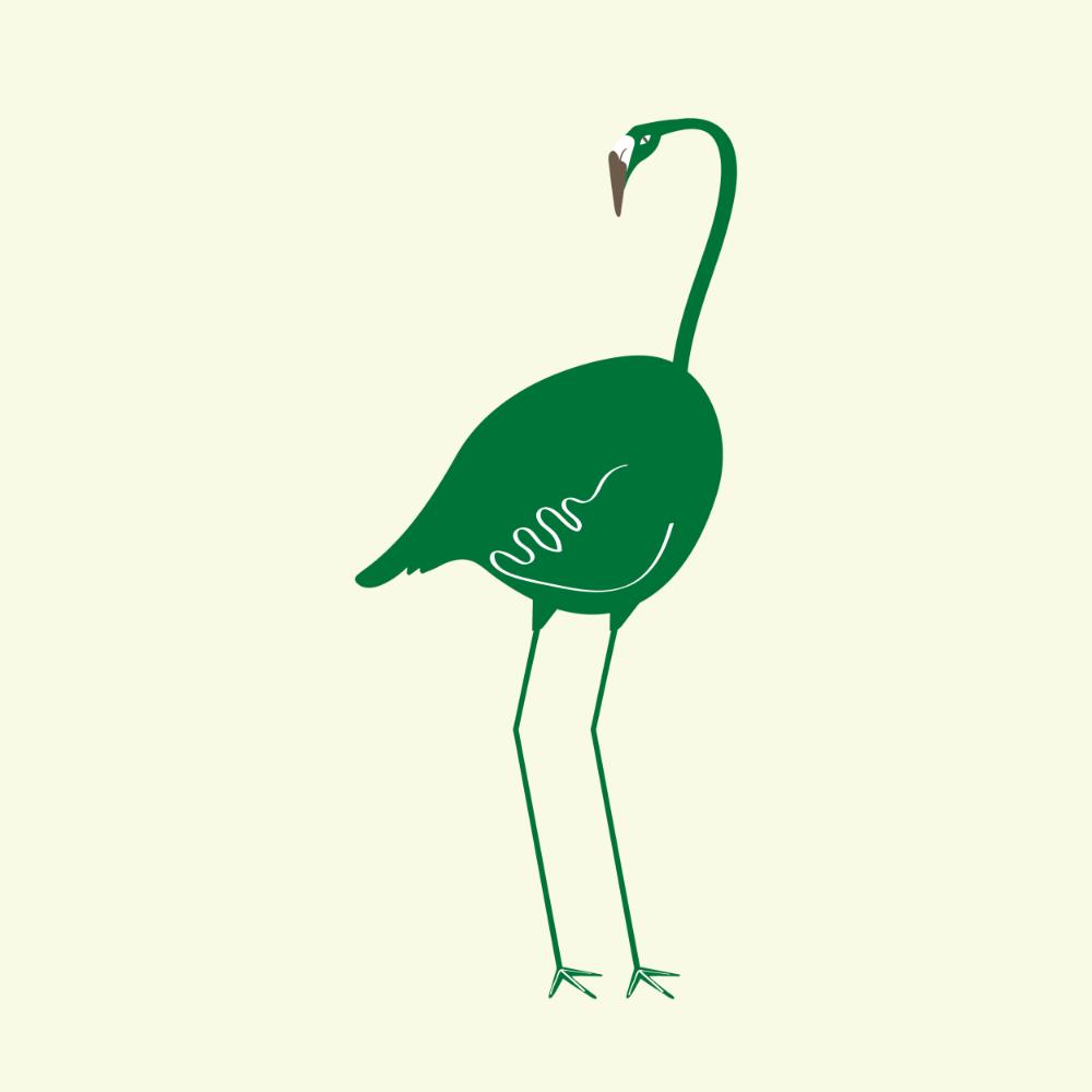 Smaragdgroene Flamingo