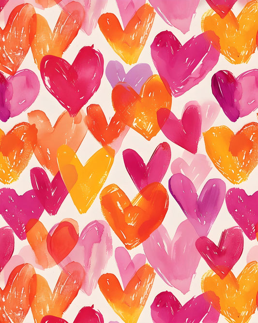 Watercolor Hearts