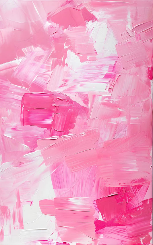 Pink Palette Knife Abstract